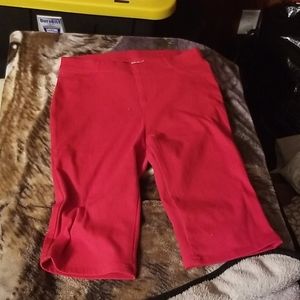 red khaki elastic pants